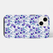 おしゃれな花柄デザイン  iPhoneケース (裏面横)