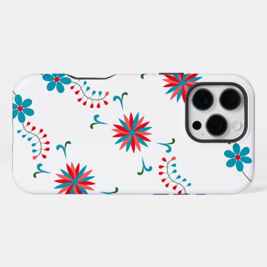 おしゃれな花柄デザイン  iPhoneケース (裏面横)