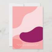 おしゃれな花柄ピーチファズ独身最後の女祭り 招待状 (裏面)