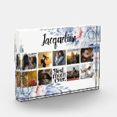 おしゃれな花柄 ベストマムエバー フォトコラージュ フォトブロック (左)