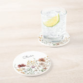 おしゃれな花水彩野の花庭園 コースター (側面)