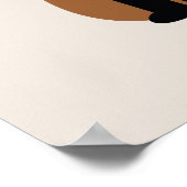 おしゃれな茶色のキツネの蝶ネクタイ ポスター (角)