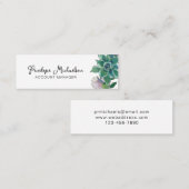 おしゃれな草花のサボテン デザイン スキニー名刺 (正面/裏面)