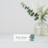 おしゃれな草花のサボテン デザイン スキニー名刺 (スタンド正面)