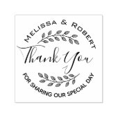 おしゃれな葉のリース　モダンウェディング　感謝を伝える セルフインキングスタンプ (デザイン)