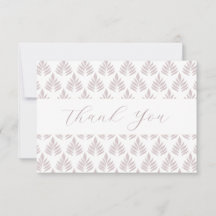 おしゃれな葉模様のフラットな感謝カード