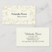 おしゃれな葉模様 名刺 (正面/裏面)