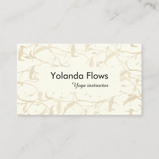 おしゃれな葉模様 名刺 (正面)