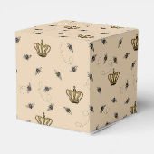 おしゃれな蜂と金の王冠の女王蜂 フェイバーボックス (裏面サイド)