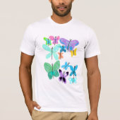 おしゃれな蝶々の抽象芸術Tシャツ Tシャツ (正面)