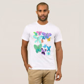おしゃれな蝶々の抽象芸術Tシャツ Tシャツ (正面フル)