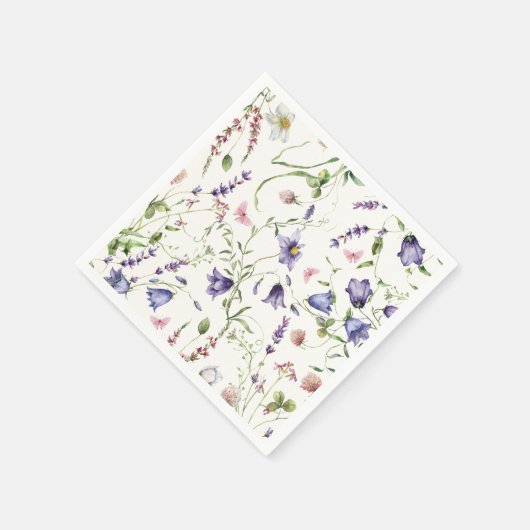 おしゃれな蝶々 花の花嫁のシャワー スタンダードカクテルナプキン (角)