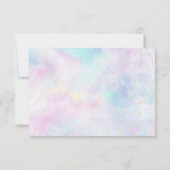 おしゃれな蝶のベビーシャワー本の請求カード 招待状 (裏面)