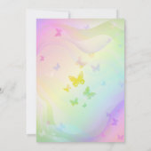 おしゃれな蝶の結婚式招待状 招待状 (裏面)