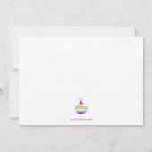 おしゃれな装飾付きホリデーパーティー招待状 招待状 (裏面)