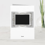 おしゃれな装飾 銀 60周年結婚記念日 カード (裏面)