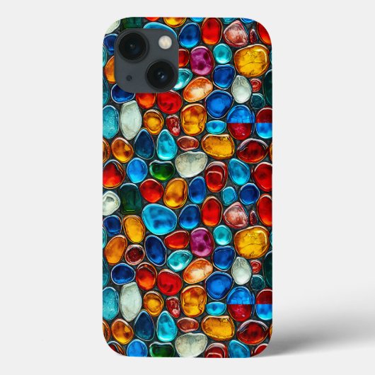 おしゃれな見た目のカラフルな小石テクスチャー Case-Mate iPhoneケース (裏面)