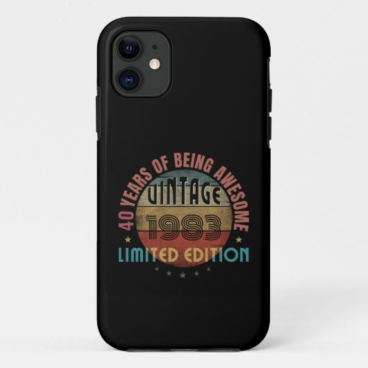 おしゃれな誕生年バースデーギフト Case-Mate iPhoneケース (裏面)