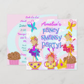 おしゃれな誕生日パーティーの招待状 招待状 (正面/裏面)