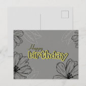 おしゃれな誕生日ポストカード ポストカード (正面/裏面)