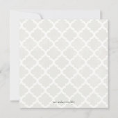 おしゃれな警察官バッジ ダマスク 性別発表 招待状 (裏面)