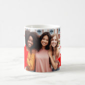 おしゃれな赤いイロハカエデの葉 愛するカナダ フォト モーフィングマグカップ (中央)