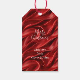 おしゃれな赤いクリスマス ギフトタグ