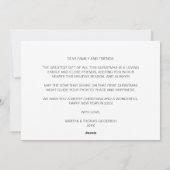 おしゃれな赤いスクリプト メリークリスマス グラデーション フォト シーズンカード (裏面)