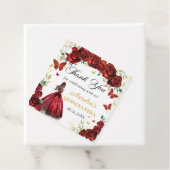 おしゃれな赤いバラの花のキンセアニエラプリンセス フェイバータグ (インサイチュ)