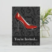 おしゃれな赤い靴の招待状 招待状 (スタンド正面)