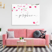 おしゃれな赤ちゃんの寝室の名前　さくらアート キャンバスプリント (インサイチュ (リビング))