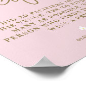 おしゃれな赤ちゃんシャワーゲームbohoデイジーピンク ポスター (角)