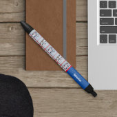 おしゃれな赤と白のスポーティなスポーツカー愛好家 黒ボールペン