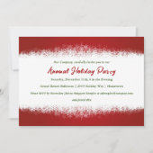 おしゃれな赤と白のホリデーパーティー招待状 招待状 (正面)