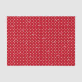 おしゃれな赤と白の水玉模様の名前 薄葉紙 (正面)