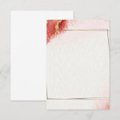 おしゃれな赤と金のウェディング用の無料予算テンプレート 招待状 (正面/裏面)