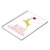 おしゃれな赤のクリスマス柄 ノートブック (左側)