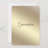 おしゃれな赤金色のストリングライトがきらきらするドレスのキンセア 招待状 (裏面)