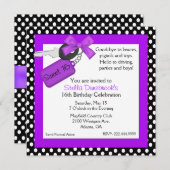 おしゃれな車の鍵 スイート16 招待状 (正面/裏面)