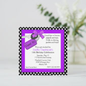 おしゃれな車の鍵 スイート16 招待状 (スタンド正面)