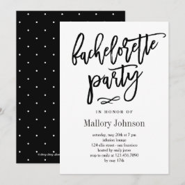 おしゃれな輝きの独身最後の夜の招待状 招待状