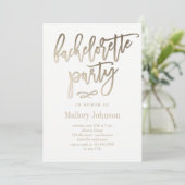 おしゃれな輝きの独身最後の夜の招待状 招待状 (スタンド正面)