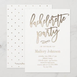 おしゃれな輝きの独身最後の夜の招待状 招待状