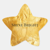 おしゃれな輝き イエローゴールド 星シール (正面)