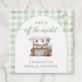 おしゃれな農家の花嫁のプレシャワーパーティー フェイバータグ