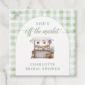 おしゃれな農家の花嫁のプレシャワーパーティー フェイバータグ (正面)