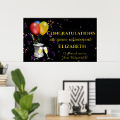 おしゃれな退職祝いパーティー看板 ポスター (ホームオフィス)