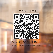 おしゃれな透明ビジネスカスタムQRコード ウィンドウサイン (シート2)