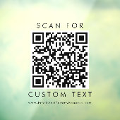 おしゃれな透明ビジネスカスタムQRコード ウィンドウサイン (シート3)