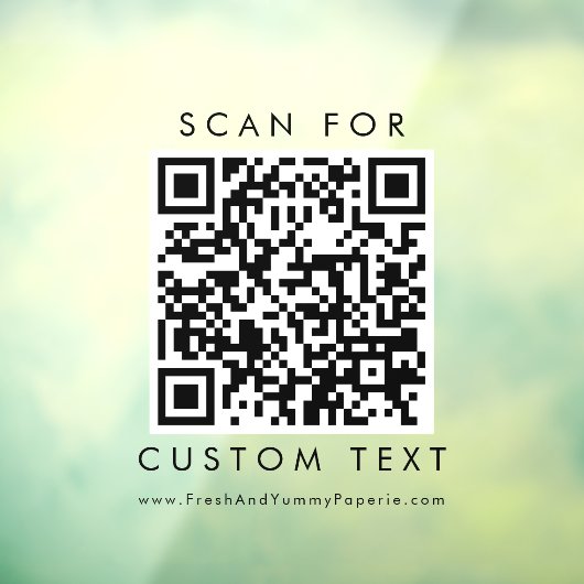 おしゃれな透明ビジネス用カスタムQRコード ウィンドウサイン (シート3)